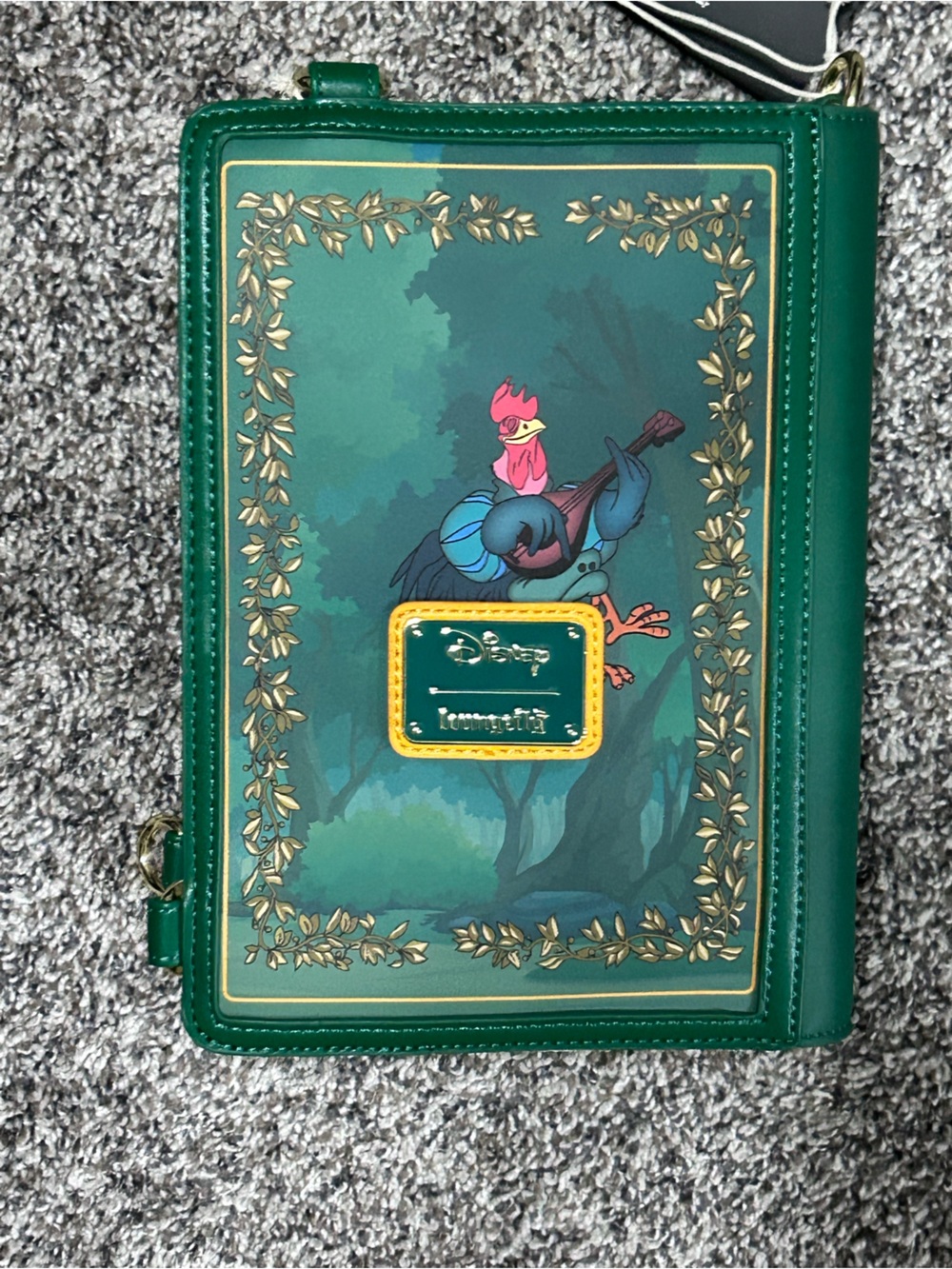 Disney Loungefly Robin Hood Green Zip-Around Crossbody - Picture 4 of 6